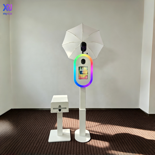2026 New Portable Selfie iPad Photobooth With Ring Light Professional Photo Booth for Weddings Events with Flight Case