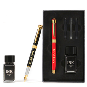 Set Regalo Penna Promozionale Aziendale 2022 con Scatola, Penna Stilografica di Lusso per Calligrafia con Cartuccia d'Inchiostro, Set Penna in Metallo - Product Image 2