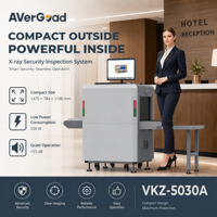 Averguard VKZ-5030A Scanner de bagages à rayons X compact, système d'inspection de sécurité standard pour hôtels de luxe et bureaux