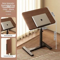 Table de chevet portable minimaliste moderne en MDF, bureau d'ordinateur/d'écriture pliable et réglable pour salon et chambre, poste de travail relevable