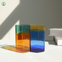 Fabrik Großhandel benutzer definierte bunte Boro silikat Glas becher für Party Hochzeit grün blau gelb Jade Trinkglas Wasser Tee tasse