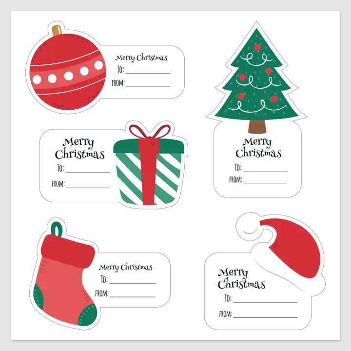 merry christmas envelope seal stickers self