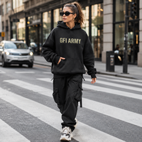 Sweat à capuche personnalisé avec logo en relief pour hommes et femmes, coupe oversize, en molleton de coton épais, style streetwear, OEM, faible MOQ, marque privée, noir