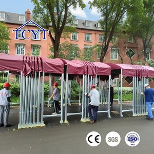 Carpa Comercial Retráctil con Ruedas, Toldo Plegable <span class=keywords><strong>de</strong></span> PVC para Restaurantes, Mercados y Eventos - Product Image 1