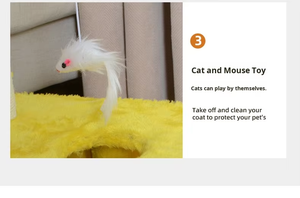 <span class=keywords><strong>Colonna</strong></span> <span class=keywords><strong>Tiragraffi</strong></span> e Struttura <span class=keywords><strong>per</strong></span> Arrampicata in Sisal <span class=keywords><strong>per</strong></span> <span class=keywords><strong>Gatti</strong></span> - Albero <span class=keywords><strong>per</strong></span> <span class=keywords><strong>Gatti</strong></span> Resistente con Nido <span class=keywords><strong>per</strong></span> Piccoli Appartamenti, Adatto a Tutte le Stagioni - Product Image 4