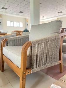 ชุดโซฟาในสวนกลางแจ้งเฟอร์นิเจอร์ไม้สักลานเลานจ์สำหรับโรงแรมและภายนอกใช้เฟอร์นิเจอร์กลางแจ้ง - Product Image 5