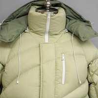 Veste matelassée à capuche verte de luxe pour homme, haute performance, duvet de canard, chaude, isolante, résistante à l'eau, coupe-vent, manteaux d'hiver