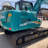 Excavatrice Sunward SWE90E d'occasion en bon état de fonctionnement, pelle rétrocaveuse SWE70E SWE150E pour travaux agricoles et de construction routière
