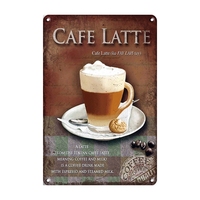 Plaque métallique Vintage, affiches rétro pour café et café, en fer, panneau italien café, décor mural de cuisine et de Bar