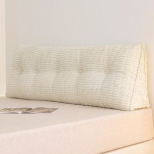 Cuscino Poggiatesta a Cuneo Grande Personalizzato, Rimovibile, per Letto, Lettura e Gaming, con Schienale Quadrato in Schiuma, Rivestimento 100% Poliestere Grigio Solido - Product Image 1