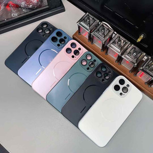 Étui magnétique fin mat AG avec anneau, compatible avec l'étui de téléphone Apple 17 Pro Max, film protecteur d'objectif d'appareil photo à 15 trous précis - Product Image 1