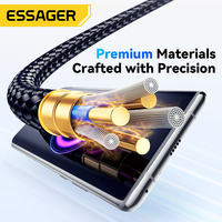 Kabel Data Pengisian Cepat Tipe C 120W USB ke USB C untuk Ponsel Xiaomi, Seri ESSAGER ES-X47 6A 120 W
