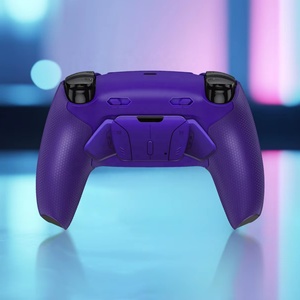 Rubberized Galactic Purple Remap Back Button RISE4 Plus MAX Back Paddles Kit with Click Trigger Stops for PS5 <b>Controller</b> - Product Image 1