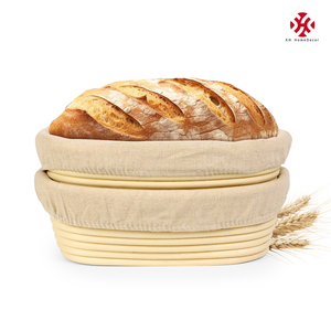 Xh Nhà Máy Thiết Lập của 2 10 Inches Hình Dạng Hình Bầu Dục Bột Chống Bát Với Lót Hoàn Hảo Cho Nhà Sourdough Bakers Baking Công Cụ - Product Image 4