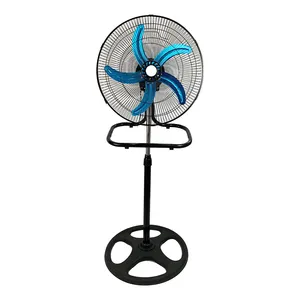 Fan Supplier 3 Metal Blades Industrial Commercial Silent 18 Inch Pedestal Standing Oscillating Electric Fan For Living Room