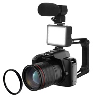 Kamera DSLR Instan D5 4K HD 64MP dengan Lampu Video LED Selfie Retro Tahan Air untuk YouTube & Fotografi