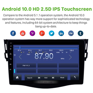 Reproductor Multimedia de coche para Toyota RAV4 2007-2013 <span class=keywords><strong>Android</strong></span> 11,0 9 "2 Din coche GPS Navi Radio unidad principal Control del volante - Product Image 4