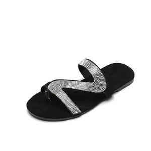 Vente en gros pas cher vente femme verre chaussure strass sandales bricolage plein strass chaussure supérieure par cristal strass - Product Image 5