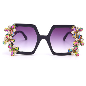 Mode Diamant <span class=keywords><strong>Lunettes</strong></span> De Soleil Femmes 2020 <span class=keywords><strong>Vintage</strong></span> Carré Coloré <span class=keywords><strong>Lunettes</strong></span> de soleil Dégradé Luxe Punk <span class=keywords><strong>Lunettes</strong></span> UV400 - Product Image 6