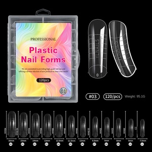 120 Uds. Formas de extensión de <span class=keywords><strong>uñas</strong></span> de curado rápido reutilizables <span class=keywords><strong>para</strong></span> acrílico/Gel cristal esculpir estilo francés puntas sin papel en caja <span class=keywords><strong>para</strong></span> dedos - Product Image 6