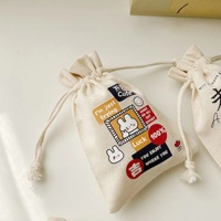 Sac cadeau de bonbons du Nouvel An en toile épaisse, sac porte-bonheur créatif, sac cadeau d'anniversaire, pochette à cordon pour bijoux, tendance