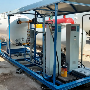 Estación de Llenado de GLP Montada <span class=keywords><strong>en</strong></span> Plataforma Yuner con Bomba de Paletas para el Mercado de Nigeria, Recarga de Cilindros de Gas para Cocinar - Product Image 1