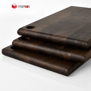 <span class=keywords><strong>OEM</strong></span>/ODM Set papan pemotong kayu kenari hitam papan potong Steak melayani dapur dengan dudukan - Product Image 5