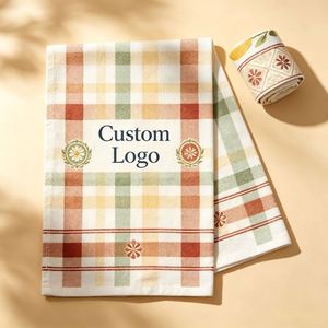 Serviette de cuisine en coton blanc tissé, absorbante, réutilisable, à séchage rapide, avec logo personnalisé imprimé, pour le nettoyage domestique - Product Image 3
