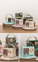 PROMO! Speaker Wireless Retro Kreatif 5.0 Portabel, Hadiah Stereo Mini untuk Ponsel, Subwoofer Plastik Kecil