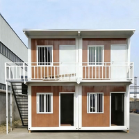 Maison préfabriquée modulaire en conteneur pour usage hôtelier, design moderne, maisonnette économique avec panneaux sandwich et garantie de 2 ans