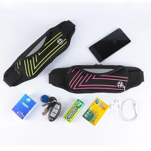 Travel sport city jogging waist bag unisex custom fanny pack run race belts bag reflective running belt for men and women