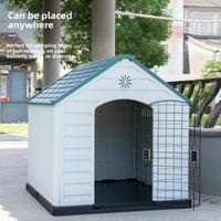 Waterdichte hondenkennel voor buiten, geschikt voor middelgrote en grote honden, zomer en regenbestendig.