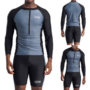 Traje de Baño para Hombre, Personalizado, al por Mayor, Protección UPF 50+, Camiseta y Pantalones Cortos, para Entrenamiento Atlético, Surf, Natación, Práctica en Equipo - Product Image 2