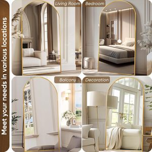 Sang trọng đầy đủ chiều dài thông minh gương có thể điều chỉnh vòm tầng thường vụ miễn phí-đứng cơ thể phản ánh với hình chữ nhật hình bầu dục khung mô hình - Product Image 4