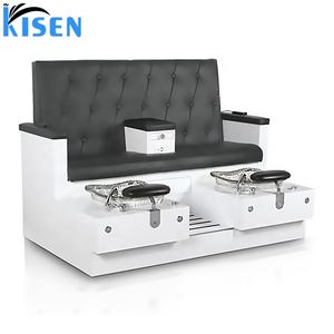 Luxury Australia Spa Wasserlose Pediküre Keine Sanitär Doppels itz Sofa Stühle Fuß massage mit weißer Schüssel für Maniküre Salon - Product Image 3