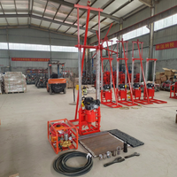 Mini-foreuse portative à essence pour l'échantillonnage de sols avec boîte de vitesses et moteur, profondeur de forage max. 30 m, diamètre 45-110 mm