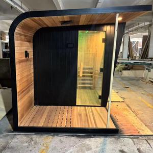 <span class=keywords><strong>Cabine</strong></span> <span class=keywords><strong>de</strong></span> sauna <span class=keywords><strong>de</strong></span> <span class=keywords><strong>jardin</strong></span> <span class=keywords><strong>en</strong></span> <span class=keywords><strong>bois</strong></span> <span class=keywords><strong>de</strong></span> pruche massif au design moderne et luxueux avec chauffage électrique et vapeur humide pour appartement et villa, utilisation <span class=keywords><strong>en</strong></span> extérieur - Product Image 3