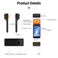 Terminal de point de vente portable Android 13, écran tactile 5,5 pouces, imprimante thermique 58 mm, NFC, Bluetooth, scanner de codes-barres USB, double SIM