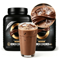 Poudre de protéines de qualité supérieure à marque privée, saveur chocolat, complément de récupération musculaire pour la remise en forme, OEM, MOQ 50 boîtes