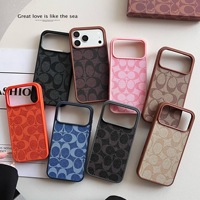 Vente flash - Coque de téléphone de luxe vintage en PU anti-traces de doigts et antichoc pour iPhone 17 Pro Max 16 15 14 13 12 Pro