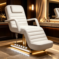 Table de massage électrique chauffante de luxe pour extensions de cils, salon de beauté, spa, esthétique et soins du visage
