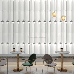 Revestimiento de hormigón 3D tipo ladrillo UHPC para paredes interiores y exteriores de casas, almacenes, ecológico, duradero, Arco 125*400*10mm - Product Image 3