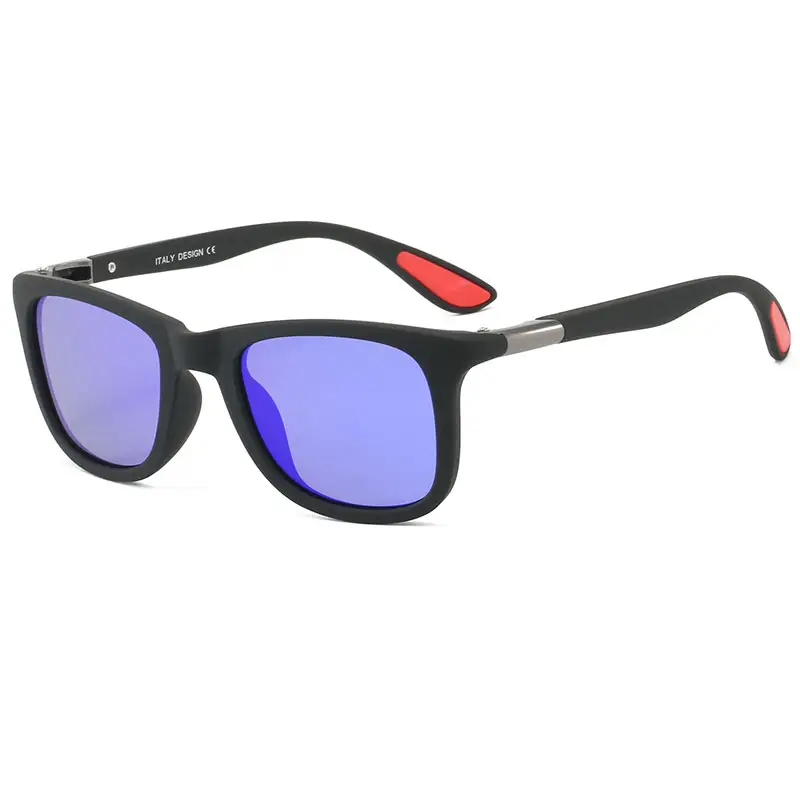 แว่นตากันแดดผู้ชายสีดำด้าน2023 gafas de SOL แว่นตาขับรถเลนส์สะท้อนแสงขายส่งแว่นตากันแดดสำหรับผู้หญิง