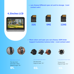 <span class=keywords><strong>Judas</strong></span> <span class=keywords><strong>de</strong></span> Porte Numérique Icam365 3MP 140° avec Détection <span class=keywords><strong>de</strong></span> Mouvement, Visiophone avec Batterie 5000mAh et Écran LCD pour la Sécurité <span class=keywords><strong>de</strong></span> la Porte d'Entrée - Product Image 6