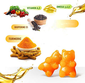OEM Private Label Vegan Curcuma Extract Gummies Supplément immunitaire sans sucre pour adultes - Product Image 4