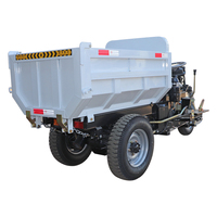 Mini-dumper diesel, petit tricycle diesel à 3 roues pour l'exploitation minière et la livraison, capacité de 1000 kg, démarrage électrique, frein à huile