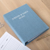 A4 Leinen Stoff Ring Binder Rezept buch 3 Ring Ordner Personal isierte benutzer definierte Logo Stoff bedeckt Binder für Office School Supply