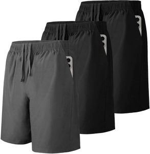 Pantalones Cortos Deportivos Casuales para Hombre, de Secado Rápido, Lisos, Ecológicos, con Cintura Elástica, para Baloncesto, Entrenamiento, Transpirables - Product Image 1