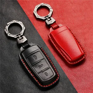Handmade chính hãng Da Chìa Khóa Xe trường hợp bìa cho Volkswagen CC thông minh điều khiển từ xa <span class=keywords><strong>Key</strong></span> trường hợp vỏ - Product Image 1
