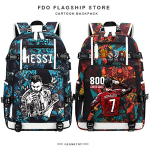 Football Star <b>Backpack</b> For Boys 14 In <b>Large</b> Capacity Waterproof Sports Bag Middle High <b>School</b> Students Unisex - Product Image 1